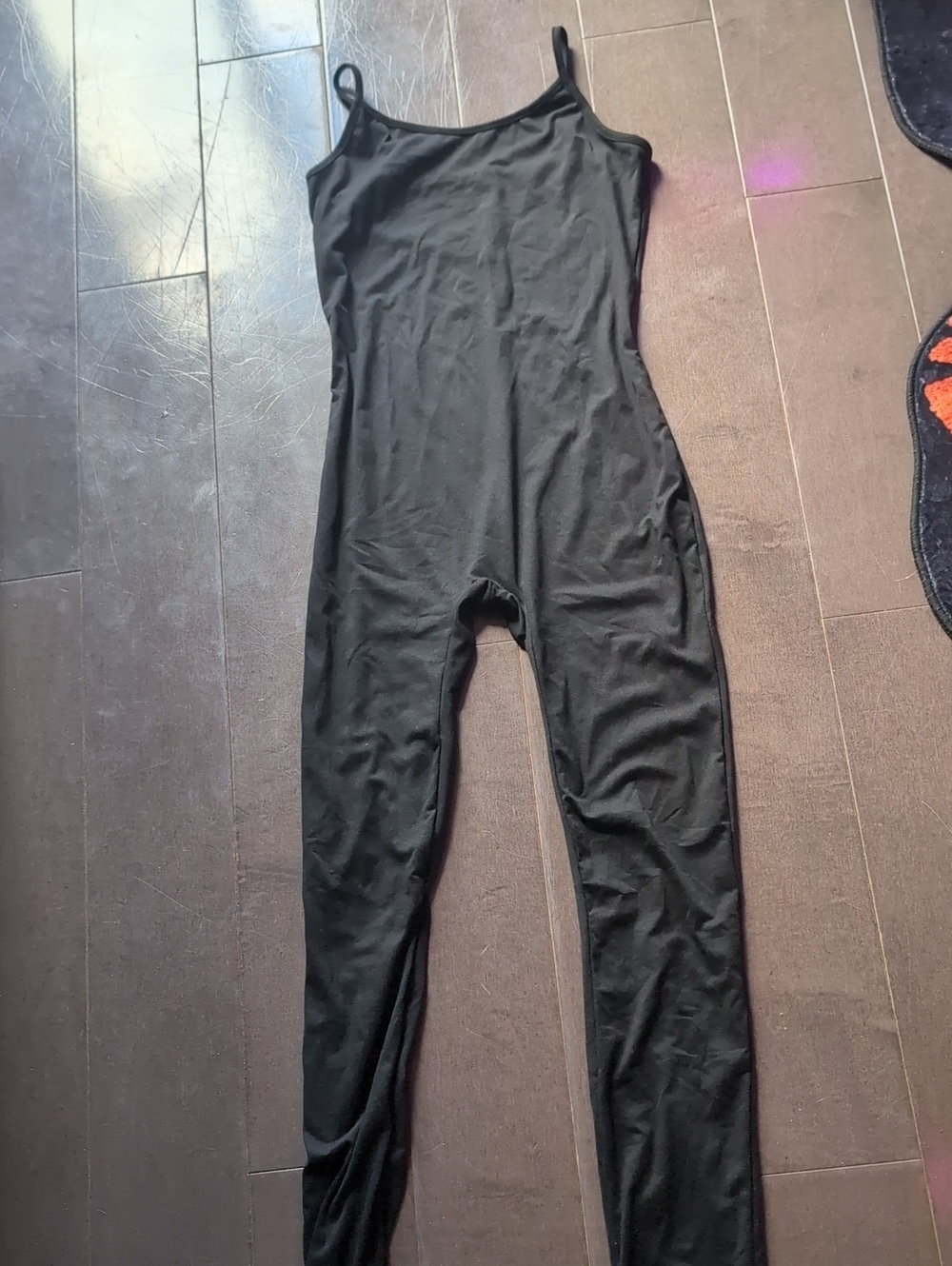 Black Slim Tank Jumpsuit with Spaghetti Straps